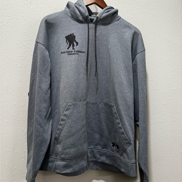 Under Armour Gray Hoodie Minimalist Logo Pullover - Picture 1 of 5